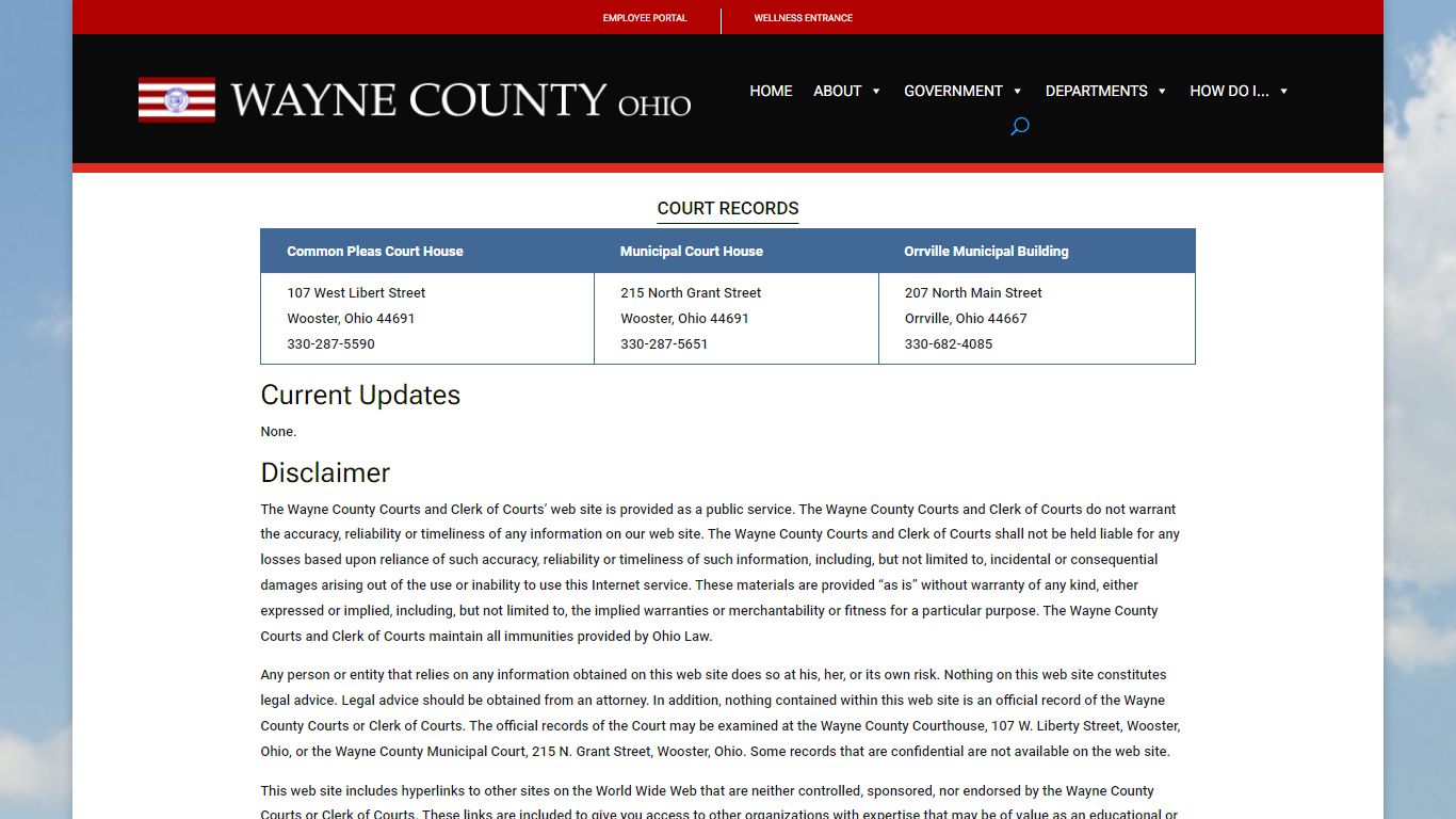 Court Records - Wayne County Ohio