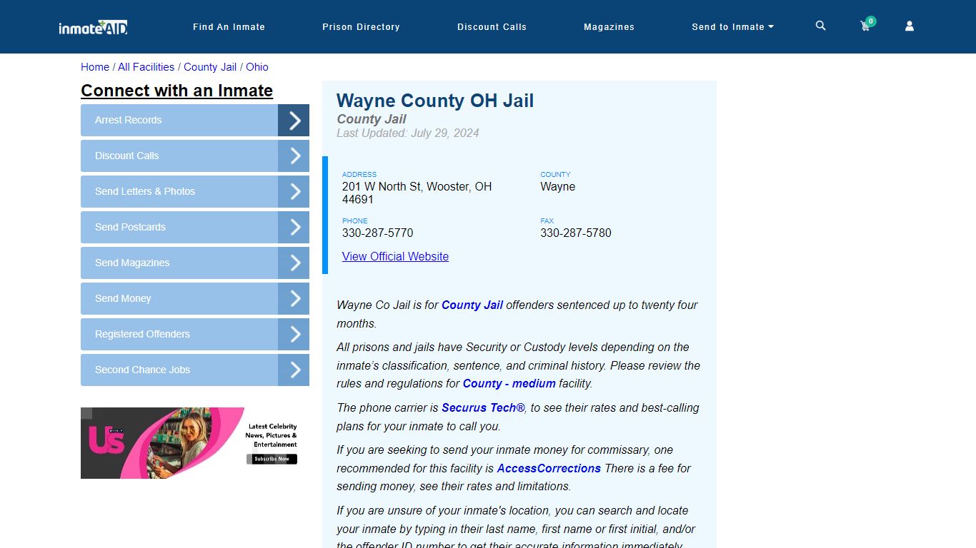 Wayne County OH Jail - Inmate Locator